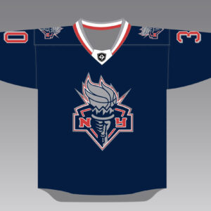 LIMITED EDITION - Custom NY Liberty Hockey Jersey - NY Rangers 'Liberty' Crossover