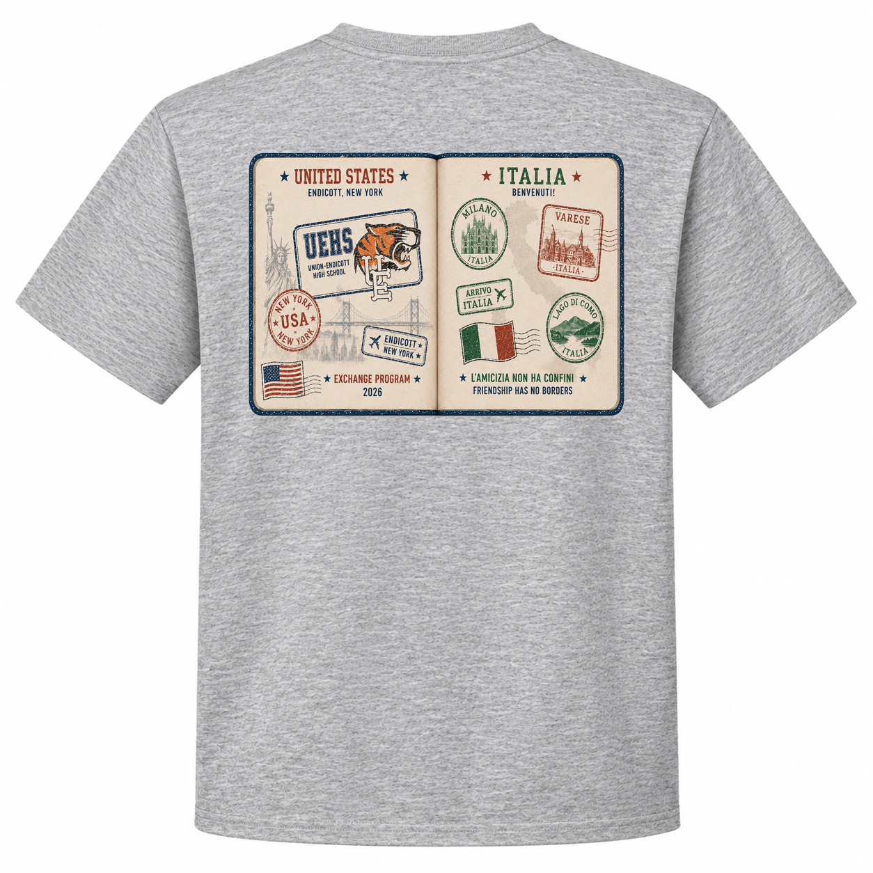 UEHS ITALIAN EXCHANGE T-SHIRT - Image 2